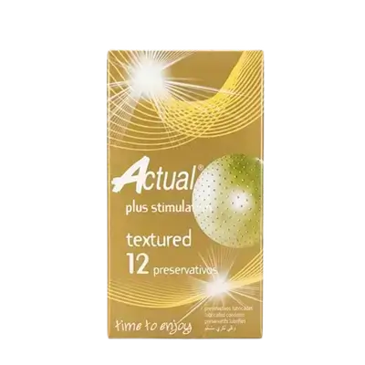 Plus Stimulation Textured Condom 12 Pcs _ Actual