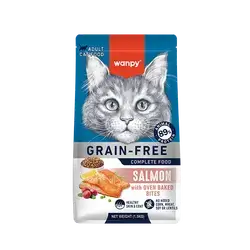 WANPY Grain Free Complete Food For Adult Cat Salmon Recipe 1.5KG