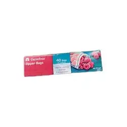 Carrefour Zipper Bags, 40 Count