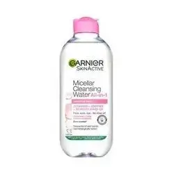 Garnier Micellar Cleansing Water gently removes up to 100% make-up* and cleanses skin of dirt, oil, SPF, pollution & dead skin cells. Sensitive skin is soothed and hydrated for up to 24H**, revealing healthy-looking skin.