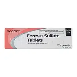 Accord Ferrous Sulfate 200Mg 28 Tablets