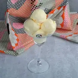 Scoop Ice Cream With Melon Flavor