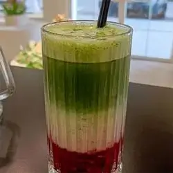 Cherry Berry Matcha Frappe