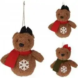 Koopman Bear Hanging Deco 15Cm 2Ass