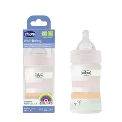 Well Being Bottle Anti-Colic System Slow Flow 0M+ Pink 150ml _ Chicco