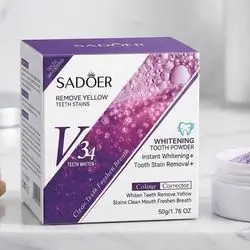 SADOER V34 Colour Corrector Whitening Tooth Powder (50g)