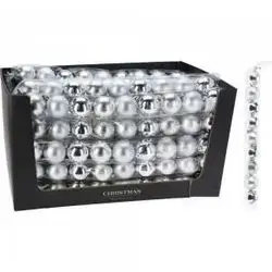 Koopman Xmas Ball Set 9X60Mm Silver