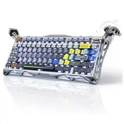 GravaStar Mercury K1 Pro Interstellar Silver Mechanical Gaming Keyboard