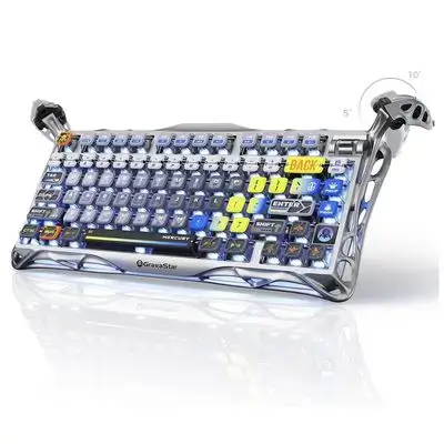 GravaStar Mercury K1 Pro Interstellar Silver Mechanical Gaming Keyboard
