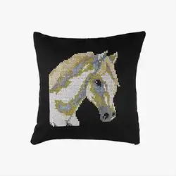 Hand-Embroidered Ottoman Stitch Cushion, Size 40×40 cm