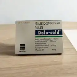Dolo-cold analgesic -decongestant tablet 20 tablet