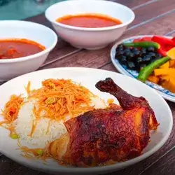 A Quarter Chicken on Rice