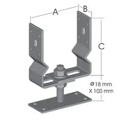 Heavy Load-Adjustable With Base - Stainless