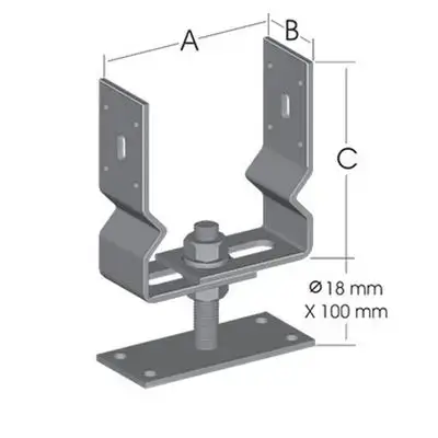 Heavy Load-Adjustable With Base - Stainless