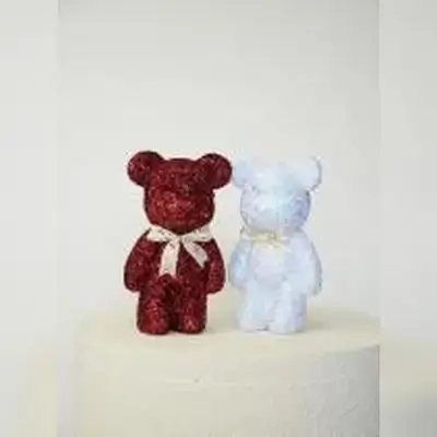 Crystal Teddy Pair - Standing