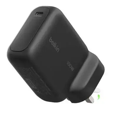 Belkin 100W USB-C GaN Fast Wall Charger – Black