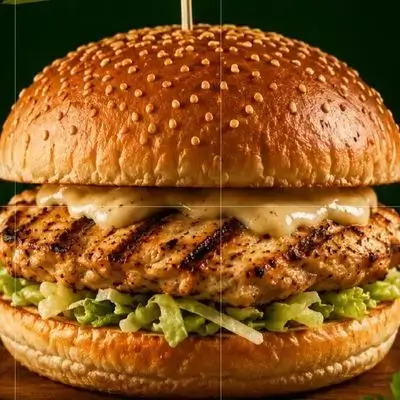 Grilled Chicken Burger Set