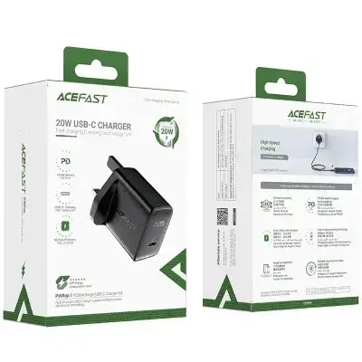 Acefast A4 Pd 20W Single Usb-C Charger- Black
