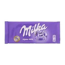 Milka Alpine Milk Chocolate Bar 100 Gm