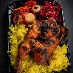 Half Fresh Charcoal Chicken with Biryani