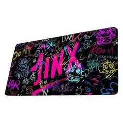Glass Mouse Pad 90 × 40 × 3 mm Neon Graffiti Edition