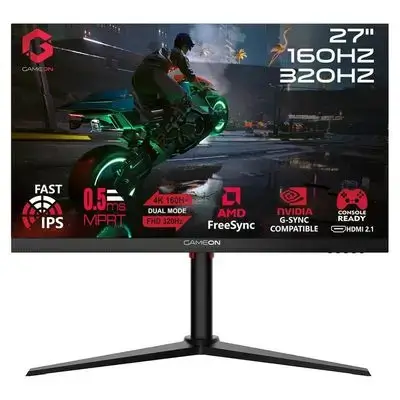GameOn GOSX27B 27" 4K Gaming Monitor – 160Hz / 320Hz FHD, Black