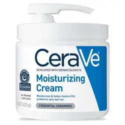 CeraVe Moisturizing Face & Body Cream with Pump for Normal to Dry Skin كريم مرطب CeraVe | مرطب للجسم والوجه للبشرة الجافة | كريم للجسم بحمض الهيالورونيك والسيراميد