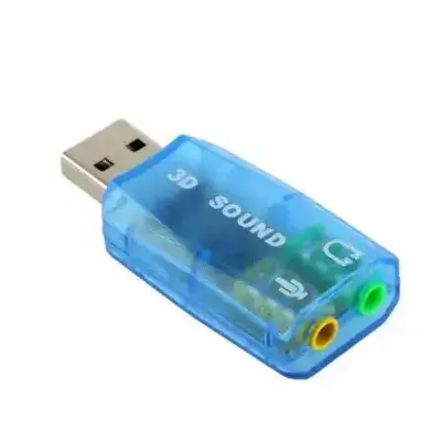2 Channel USB Audio Controller Lead 3D Sound 5.1 Tide Adapter for PC & Laptop