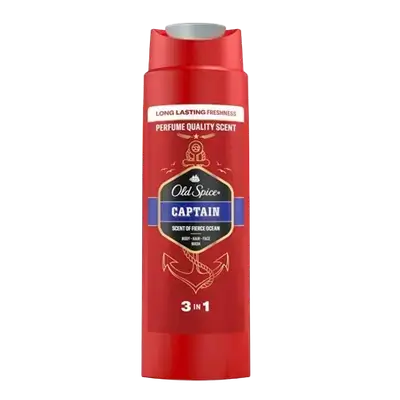 Captain Scent Of Fierce Ocean Body-Hair-Face Wash 400ml _ Old Spice