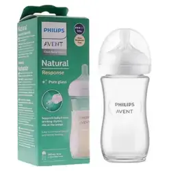 Avent Natural Response Glass Bottle 240ml 