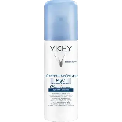 بخاخ مزيل العرق المعدني من فيتشي Sv0300 48H 125 مل، متعدد الألوان، للجنسين//Mineral Deodorant Spray Vichy Mineral Deodorant Spray 48H Sensitive Skin
