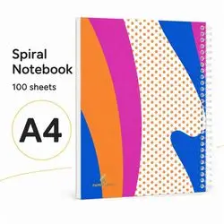 NOTEBOOK A4,100 sheet ,plastic cover.