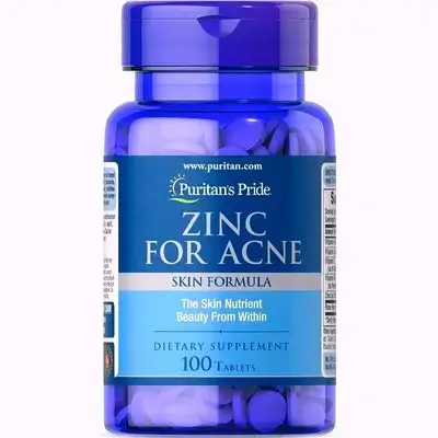 Zinc, for Acne, Skin Formula with Vitamins C, B-6, A, and E, for Men&Women, Supplement for Clear Healthy Skin, Immune System, Cell Division and Growth Support, 100 Tablets zinc