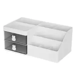 Desktop Transparent Cosmetics Storage Box Desktop Organizer with Drawers 