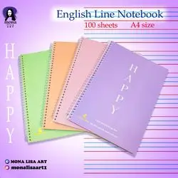 English Line Notebook A4