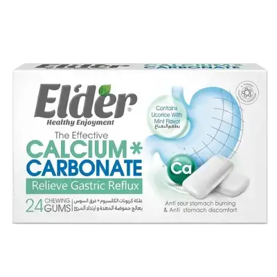 Calcium Carbonate Relive Gastric Reflux Chewing Gums 24Pcs _ Elder