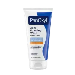 PanOxyl (Benzoyl Peroxide 10%) Acne Foaming Wash For Face And Body 156g _ Crown Laboratories