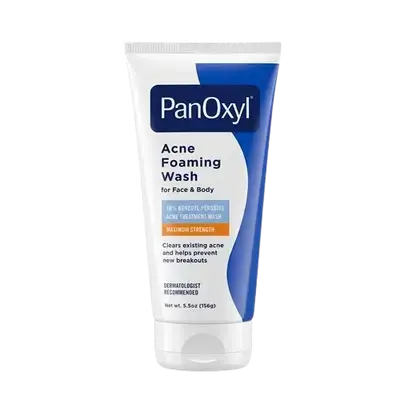 PanOxyl (Benzoyl Peroxide 10%) Acne Foaming Wash For Face And Body 156g _ Crown Laboratories