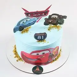 Vanilla Birthday Cake with Picture Decoration - K2
