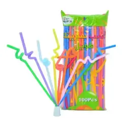 Tak Double Drinking Straw 24cm 100p
