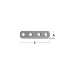 Round Head Mending Plates - Stainless 15X60