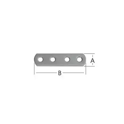 Round Head Mending Plates - Stainless 15X60