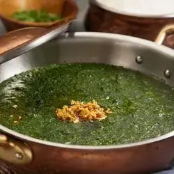 Chickem Malukhia With Rice