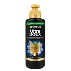 Ultra Doux Shine Booster Leave-In Hair Cream with Black Charcoal & Nigella Seed Oil 200ml _ GARNIER