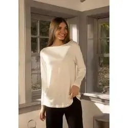 Penelope Baily Long Sleeve T-Shirt Ecru XL