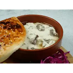 Meat with Tahini in Clay Pot