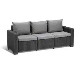 California 3 Seater Garden Sofa Anthracite 187*72*67 Cm