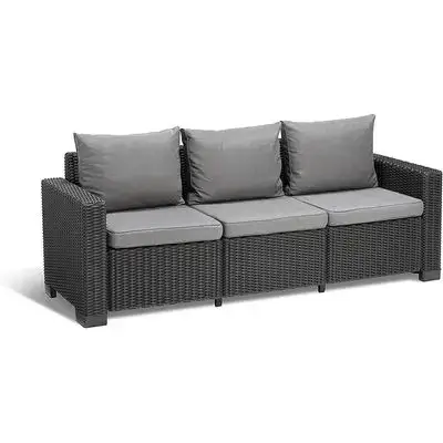 California 3 Seater Garden Sofa Anthracite 187*72*67 Cm