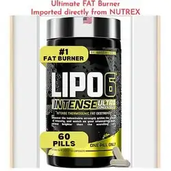Nutrex Research Lipo6 Black Intense Ultra Concentrate Thermogenic Belly Fat Burner for Men and Women | Diet Weight Loss Supplement and Appetite Suppressant | 60 Diet Pills