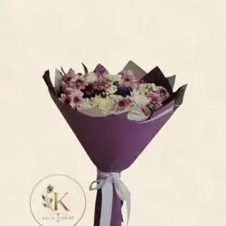 White & Pink Chrysanthemum Bouquet